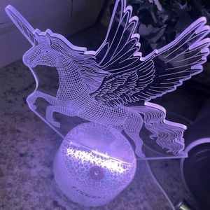 Lighting Colourful Purple Unicorn Night Led Nightlight Bedside Lamp